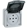 Prise étanche 3P+T+N PLEXO complet gris IP55 20A - LEGRAND - 091657 TU