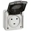Legrand - Prise de courant de puissance 2P+T 20A IP55 saillie - Plexo - Gris