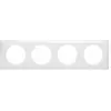 LEGRAND plaque céliane 4 postes glossy blanc