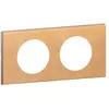 LEGRAND Plaque Céliane finition érable pour 2 postes - Beige crème