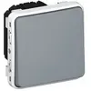 LEGRAND Inverseur lumineux 10A composable avec enjoliveur Plexo gris