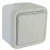 BARRITOS Legrand - Double interrupteur ou va-et-vient Plexo apparent - Blanc