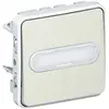 LEGRAND Poussoir porte-étiquette lumineux -voyant fourni- Plexo - Blanc