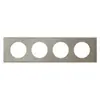LEGRAND Plaque métallique Céliane - Inox brossé - Quadruple horizontale / verticale 71mm