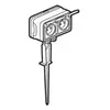 LEGRAND Piquet de jardin avec 2 prises 2p+t + 2 postes plexo complet - gris - 069749 -