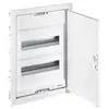 Coffret modulaire encastré 1 rangée 12+2 modules avec porte métal extr...