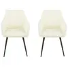 Chaise en velours COLORADO coloris lin