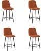 3S. x Home Lot de 4 tabourets de bar Bobby Marron