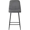 3S. x Home Lot de 4 tabourets de bar BOBBY Gris Anthracite