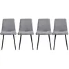 3S. x Home Lot de 4 Chaises Bobby Gris Anthracite