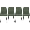 Chaise en velours BOBBY coloris kaki