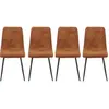 Chaise en velours BOBBY coloris terracotta