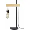 3S. x Home Lampe industriel en métal et en bois Braga Noir 