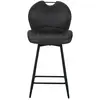 Tabouret de bar BURTON coloris gris