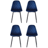 Lot de 4 chaises HONFLEUR coloris bleu