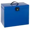 Valise de classement métallique Esselte - Bleu - Serrure - 5 dossiers suspendus