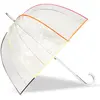 Isotoner Parapluie canne, cloche transparente, forte résistance au vent