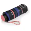 Isotoner - Parapluie Mini Slim Rayure Petit Coeur Marine