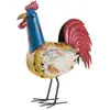 Décoration - AUBRY GASPARD - Coq en métal coloré - Blanc - 49 cm - Couleurs vives
