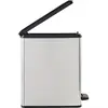 CURVER Poubelle à pédale 25L Slim aspect métal