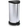 CURVER Poubelle À Pédale 40 L Polypropylène Aspect Métal 30 X 34 6363