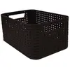 Curver Rangement rectangulaire aspect rotin tressé style - chocolat - s