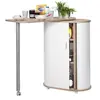 SIMMOB Table et meuble de rangement de cuisine chêne