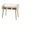 Bureau vintage en bois avec rideau coulissant 104cm HAPPY - Chêne-Blan...