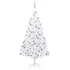 Arbre de Noël artificiel avec éclairage & boules Blanc 240 cm