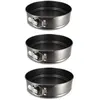 THEKITCHENETTE Set 3 moules à charnières en acier carbone 22, 24 et 26cm AMANDINE TU