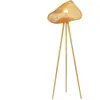 Now's Home Lampadaire en bambou pieds en bois h165cm