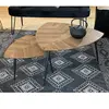 Now's Home Set de 2 tables gigognes en fibre de bois D48cm et d70cm