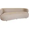 Now's Home Canapé en velours texturé beige 2 places