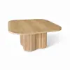 Table basse carré avec pied de forme organique 80cm