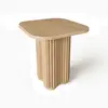 Table d'appoint carré avec pied de forme organique 40cm