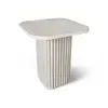 Table d'appoint carré effet travertin 40cm