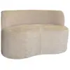 Now's Home Canapé en tissu bouclette beige et structure en bois 2 places