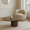 Now's Home - Table basse ovale en bois de noyer, sierra
