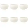 OGO Living Lot de 6 bols en porcelaine bleu et blanc 8cm
