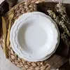 NOVASTYL Lot 6 assiettes creuses charlotte 22cm en gres blanc
