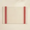 Novastyl Lot de 6 sets de table tissé en PVC beige et rouge 45x30cm