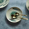 NOVASTYL - Lot 6 assiettes desserts sardine 20cm en faience - 2614605