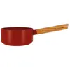 Casserole Ector induction aluminium revêtu manche en bois 16 cm rouge Ogo