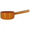 Ogo living CASSEROLE ECTOR 16CM ALU REVÊTEMENT CÉRAMIQUE JAUNE AVEC MANCHE BOIS