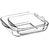 Lot de 2 plats à four carré en verre 22cm et 28cm