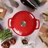 Cocotte colette ronde 7l 29cm en fonte émaillé rouge Menastyl