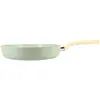 BUT Poele celadon 28cm en aluminium induction poignée effet bois Menastyl