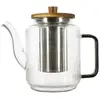 Théière Karl en verre borosilicate anse gris fumé 550 ml Ogo