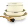 Set de 5 pieces cuisson en aluminium recycle creme Menastyl
