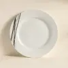 Lot 6 assiettes plates carbone 27cm en porcelaine blanc Novastyl